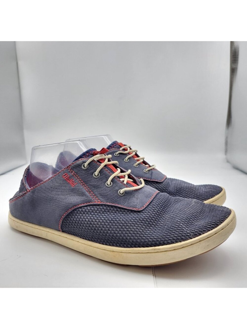 Olukai Nohea Moku Blue Mesh Drop Heel Slip On Casual Sneakers Mens Size 8